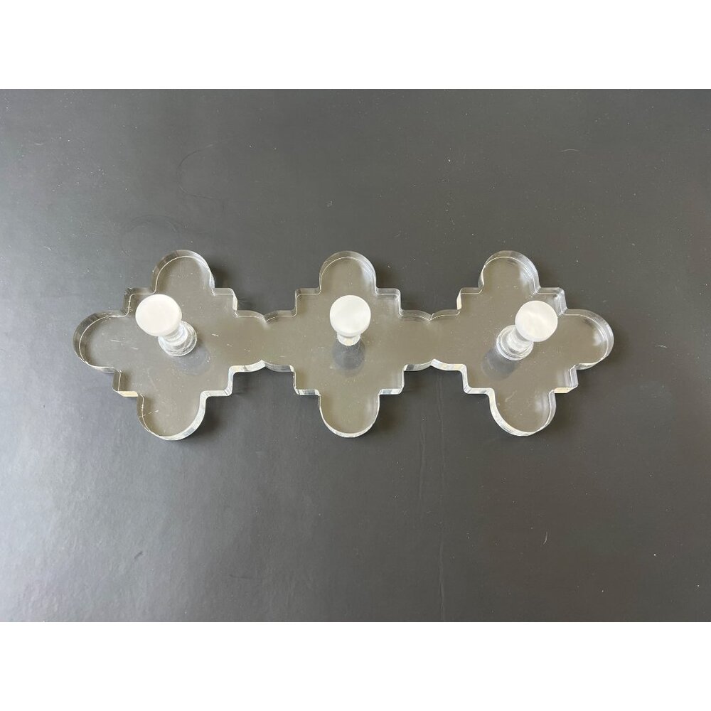 Acrylic Lattice Wall Mount with Hooks
